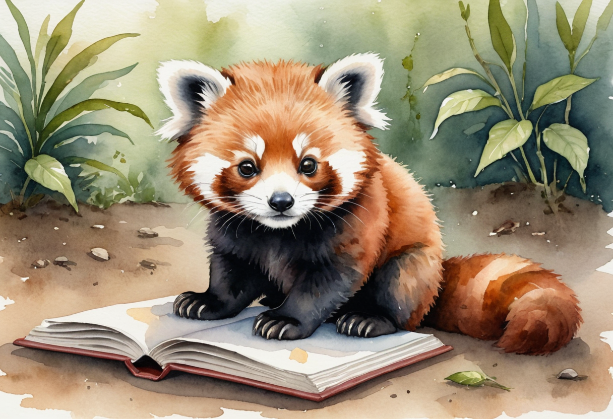 Bramble the hedgehog reading a book