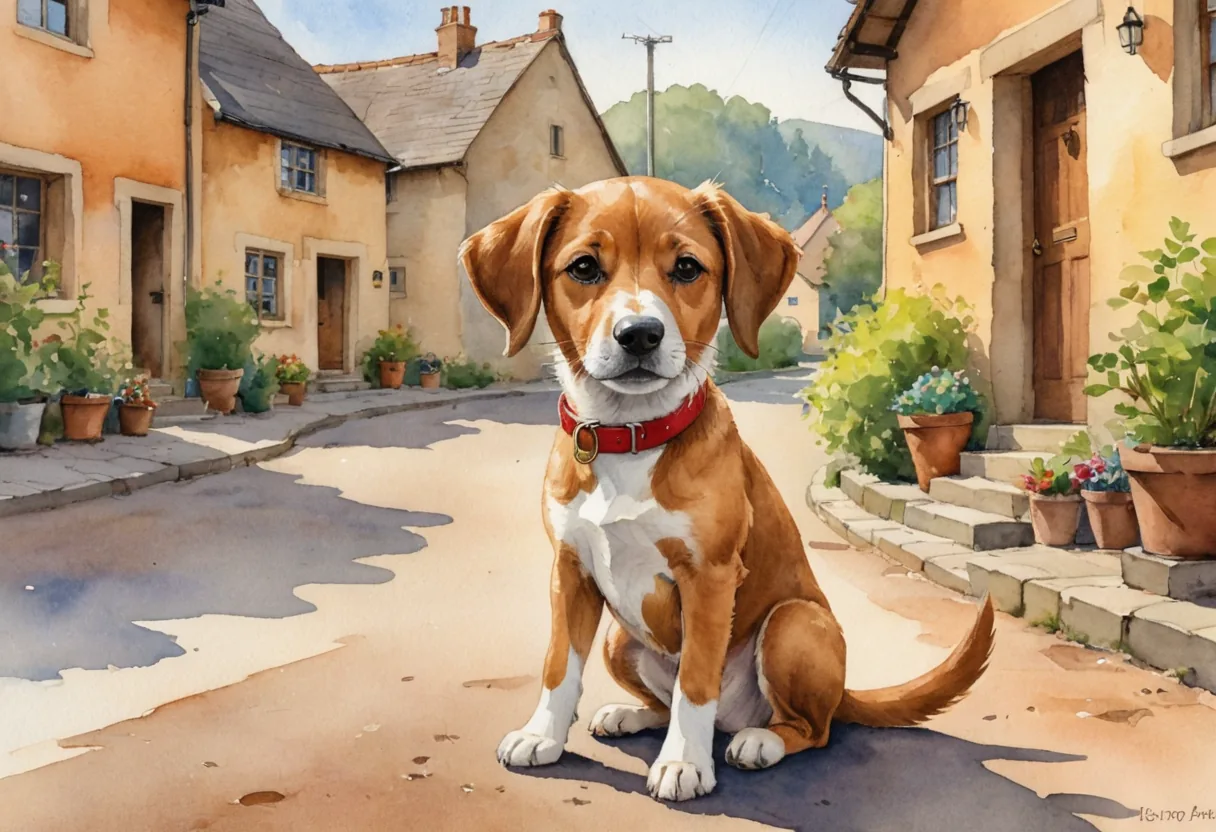 A Happy Dog in Town